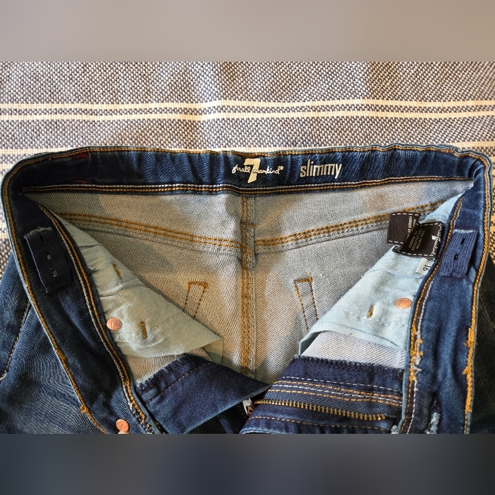 Seven For All Mankind Youth Slimmy Jean 16 Boy Adjustable Waist Soft Comfy EUC - Picture 6 of 7
